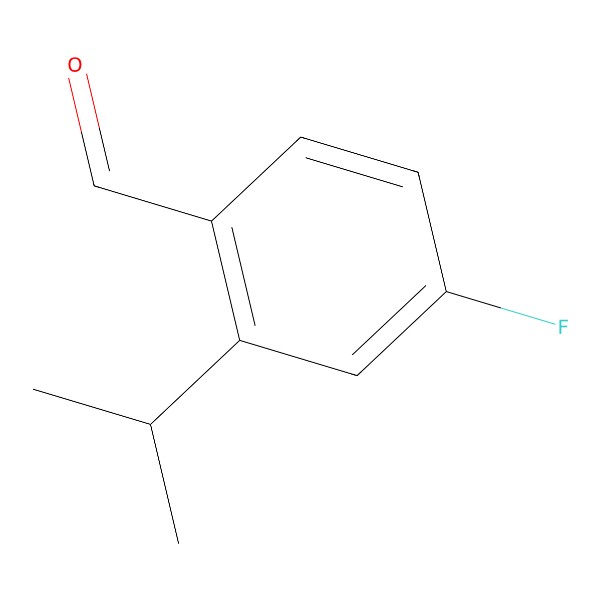 4-Fluoro-2-isopropylbenzaldehyde molecular structure, CAS 1289039-02-6
