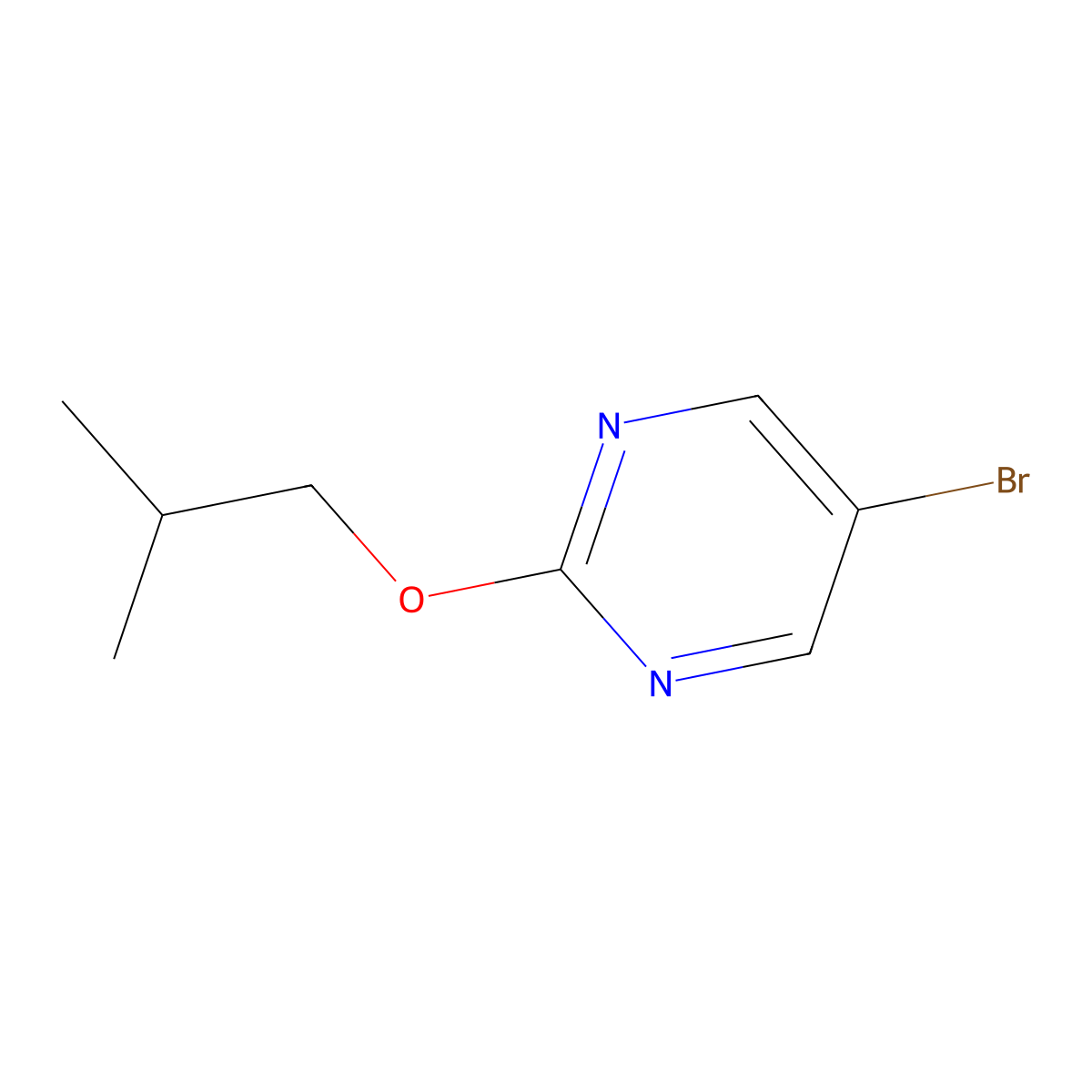 5-Bromo-2-isobutoxypyrimidine molecular structure, CAS 1289041-19-5