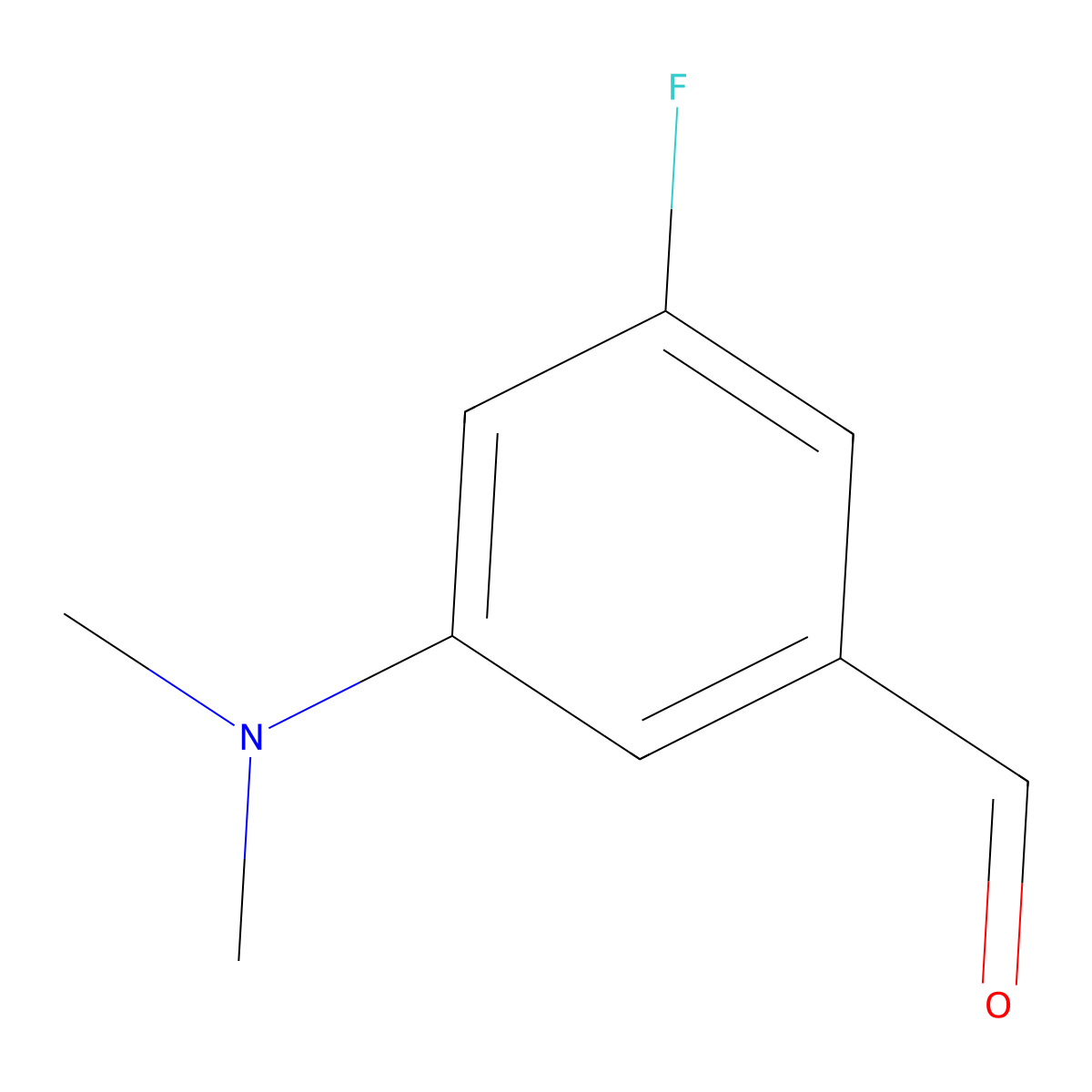 3-(Dimethylamino)-5-fluorobenzaldehyde molecular structure, CAS 1289041-39-9