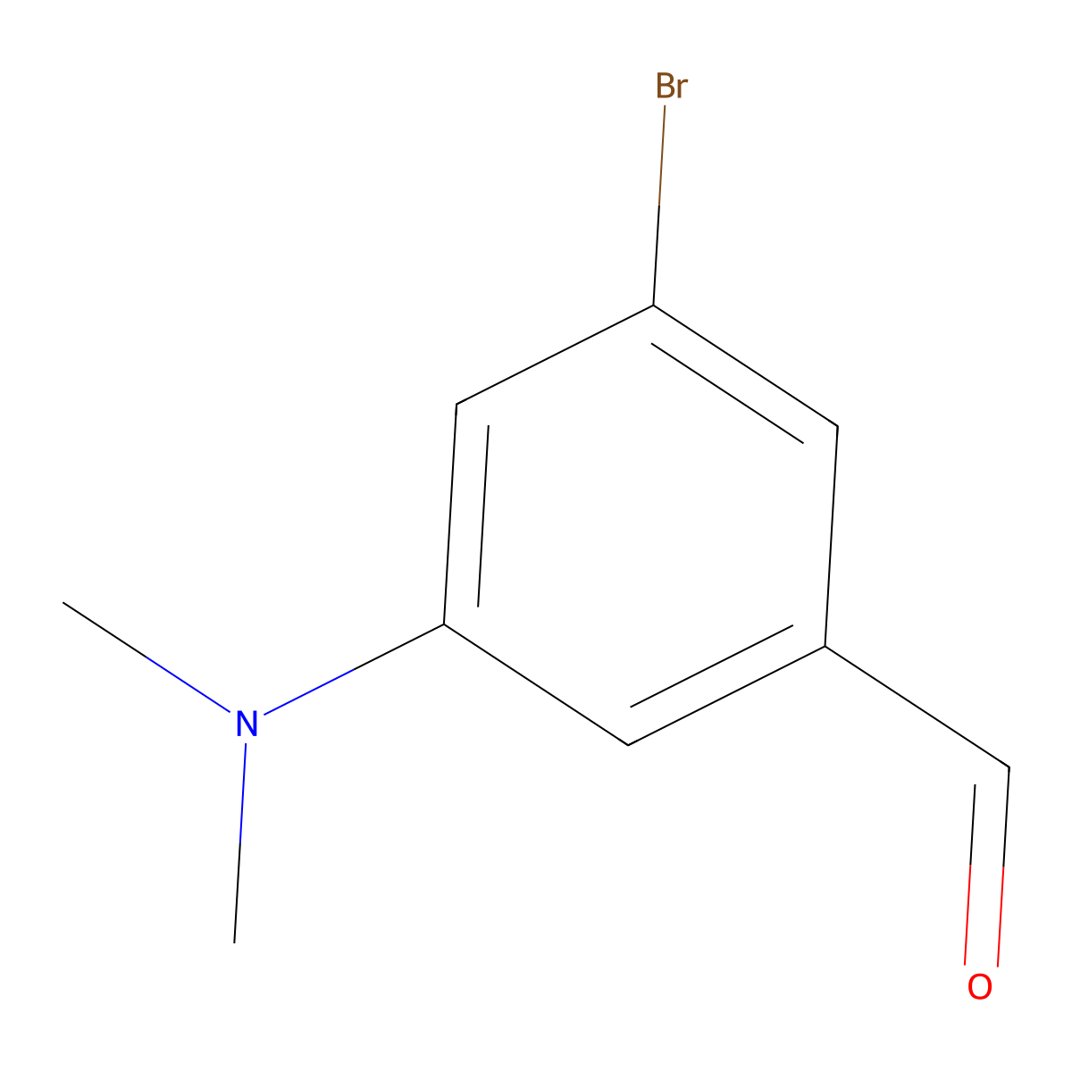 3-Bromo-5-(dimethylamino)benzaldehyde molecular structure, CAS 1289041-41-3