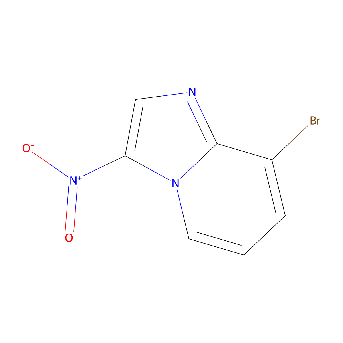 8-Bromo-3-nitroimidazo[1,2-a]pyridine molecular structure, CAS 1289042-52-9