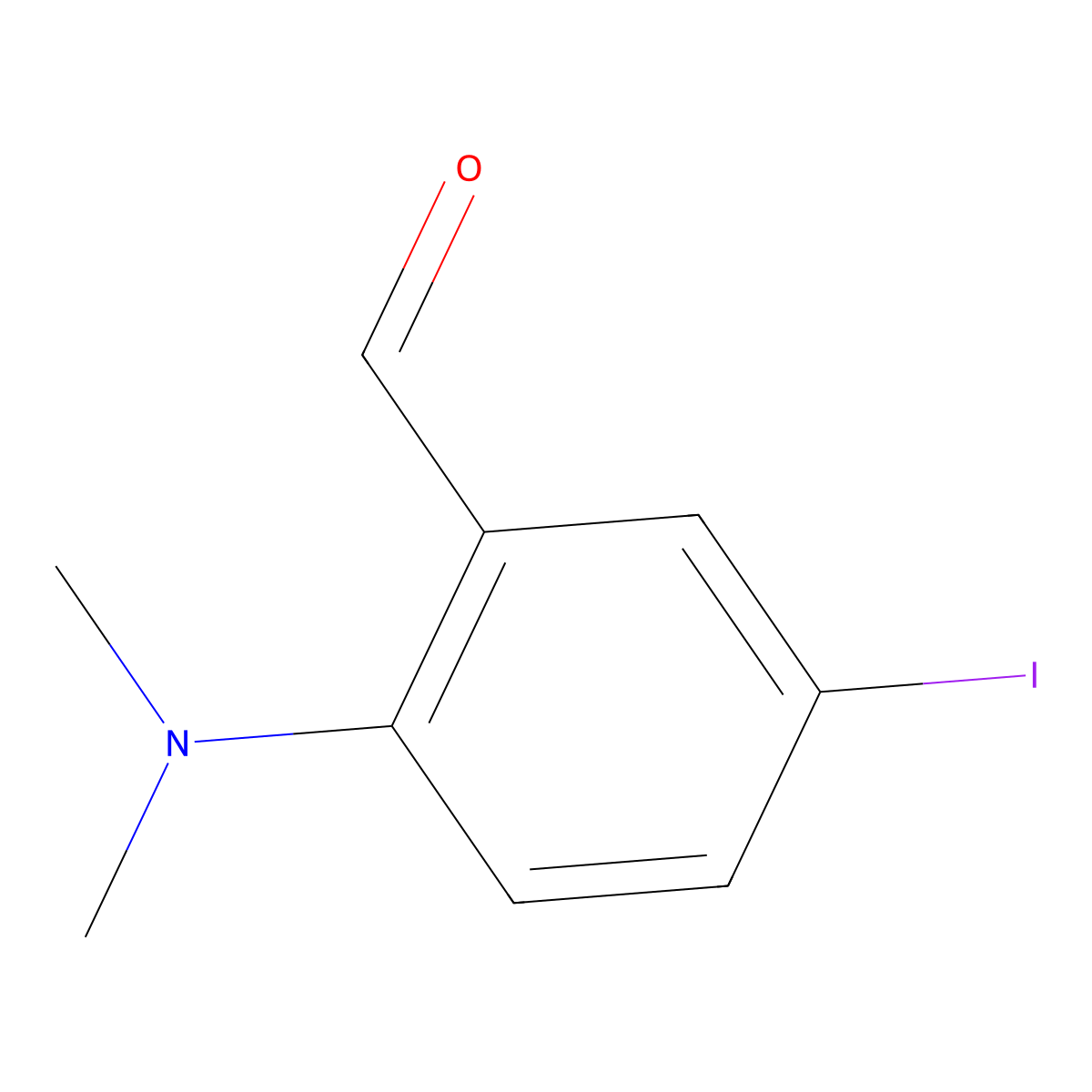 2-(Dimethylamino)-5-iodobenzaldehyde molecular structure, CAS 1289042-69-8