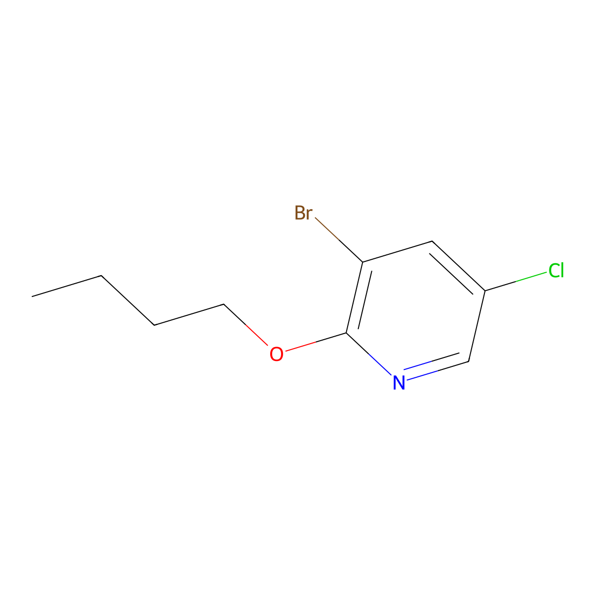 3-Bromo-2-butoxy-5-chloropyridine molecular structure, CAS 1289046-11-2