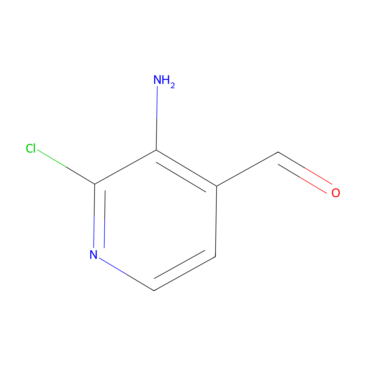 3-Amino-2-chloroisonicotinaldehyde molecular structure, CAS 1289046-28-1