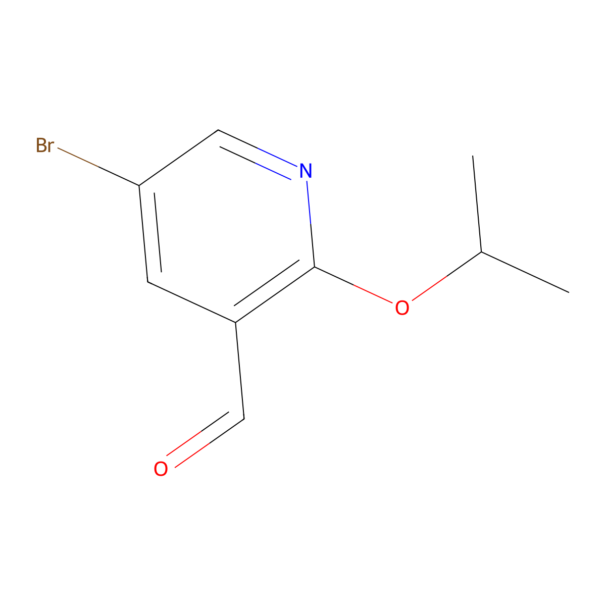 5-Bromo-2-isopropoxynicotinaldehyde molecular structure, CAS 1289047-61-5