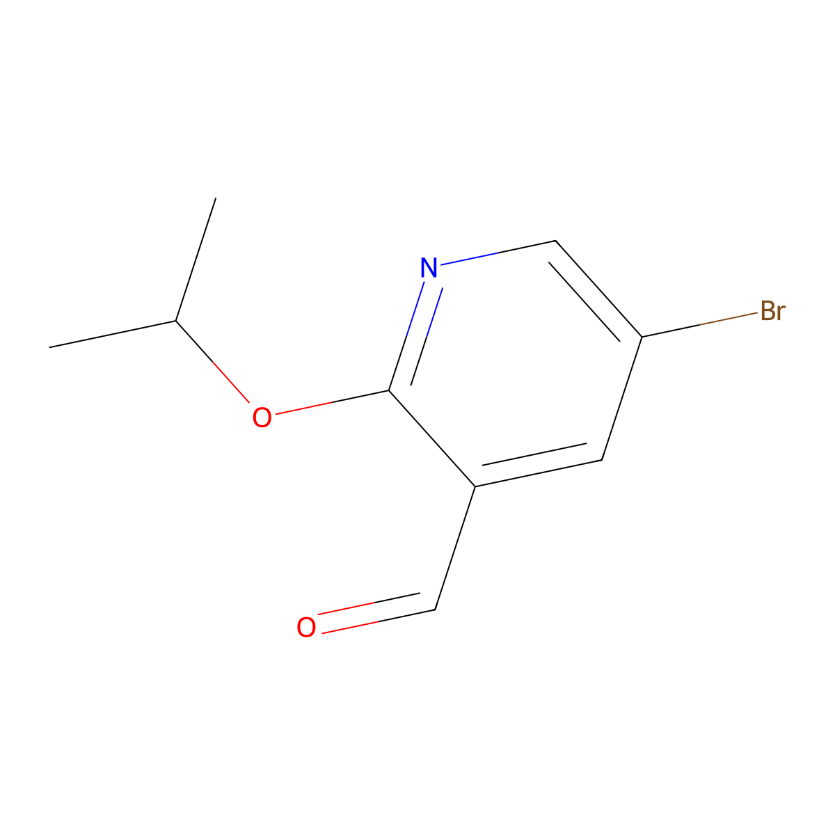 5-Bromo-2-isopropoxynicotinaldehyde molecular structure, CAS 1289047-61-5