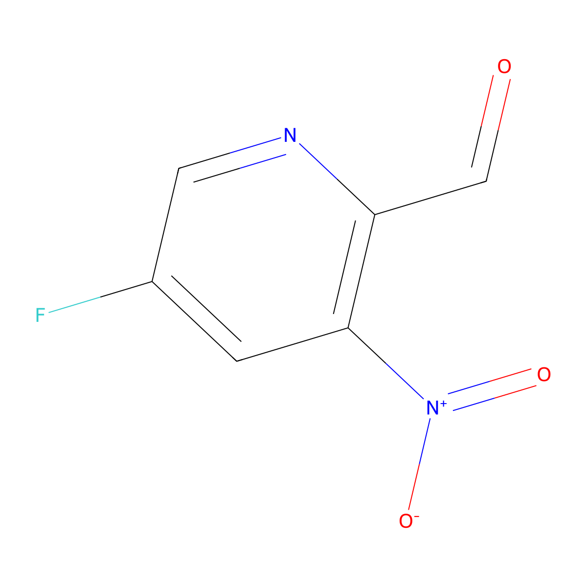 5-Fluoro-3-nitropicolinaldehyde molecular structure, CAS 1289047-69-3