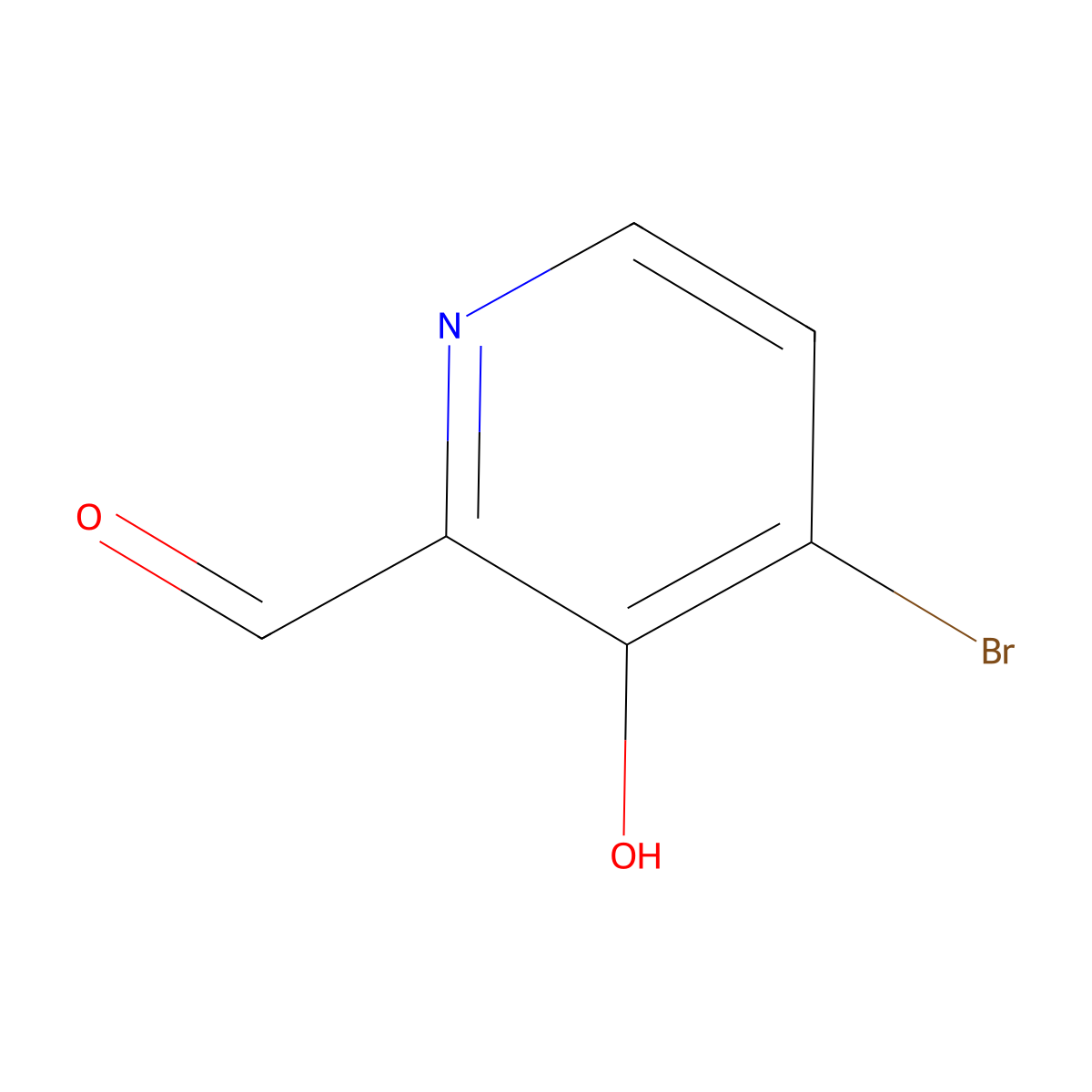 4-Bromo-3-hydroxypyridine-2-carbaldehyde molecular structure, CAS 1289049-23-5