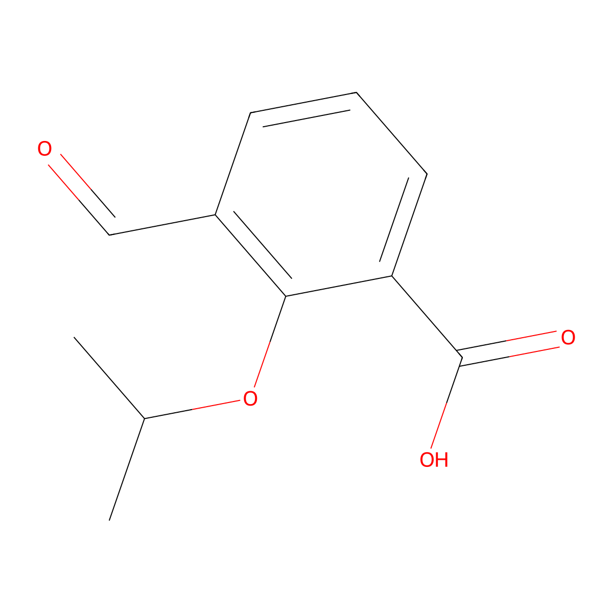 3-Formyl-2-(propan-2-yloxy)benzoic acid molecular structure, CAS 1289050-33-4