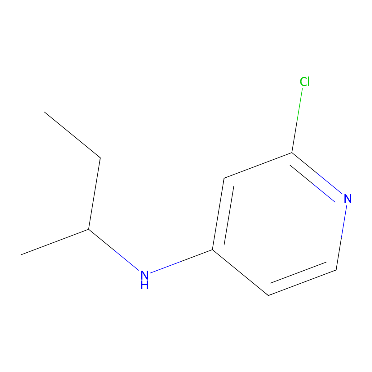 N-(butan-2-yl)-2-chloropyridin-4-amine molecular structure, CAS 1289050-62-9