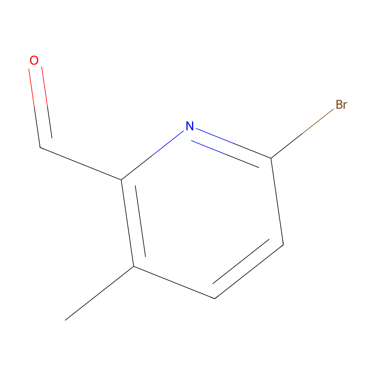 6-Bromo-3-methylpyridine-2-carbaldehyde molecular structure, CAS 1289051-17-7