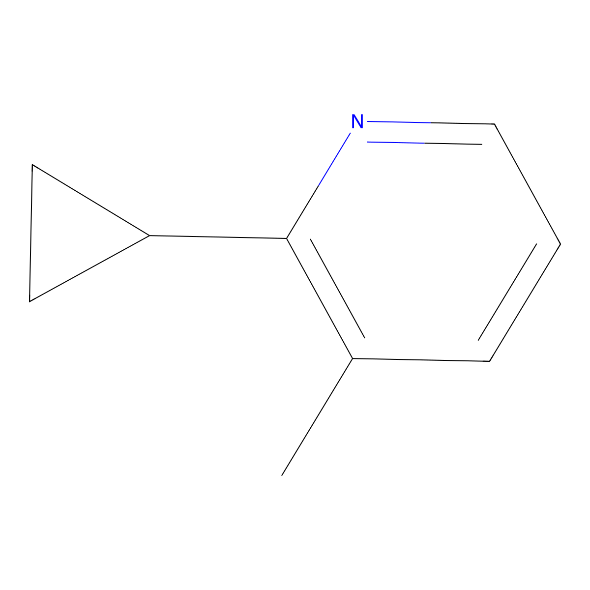 2-Cyclopropyl-3-methylpyridine molecular structure, CAS 1289053-44-6