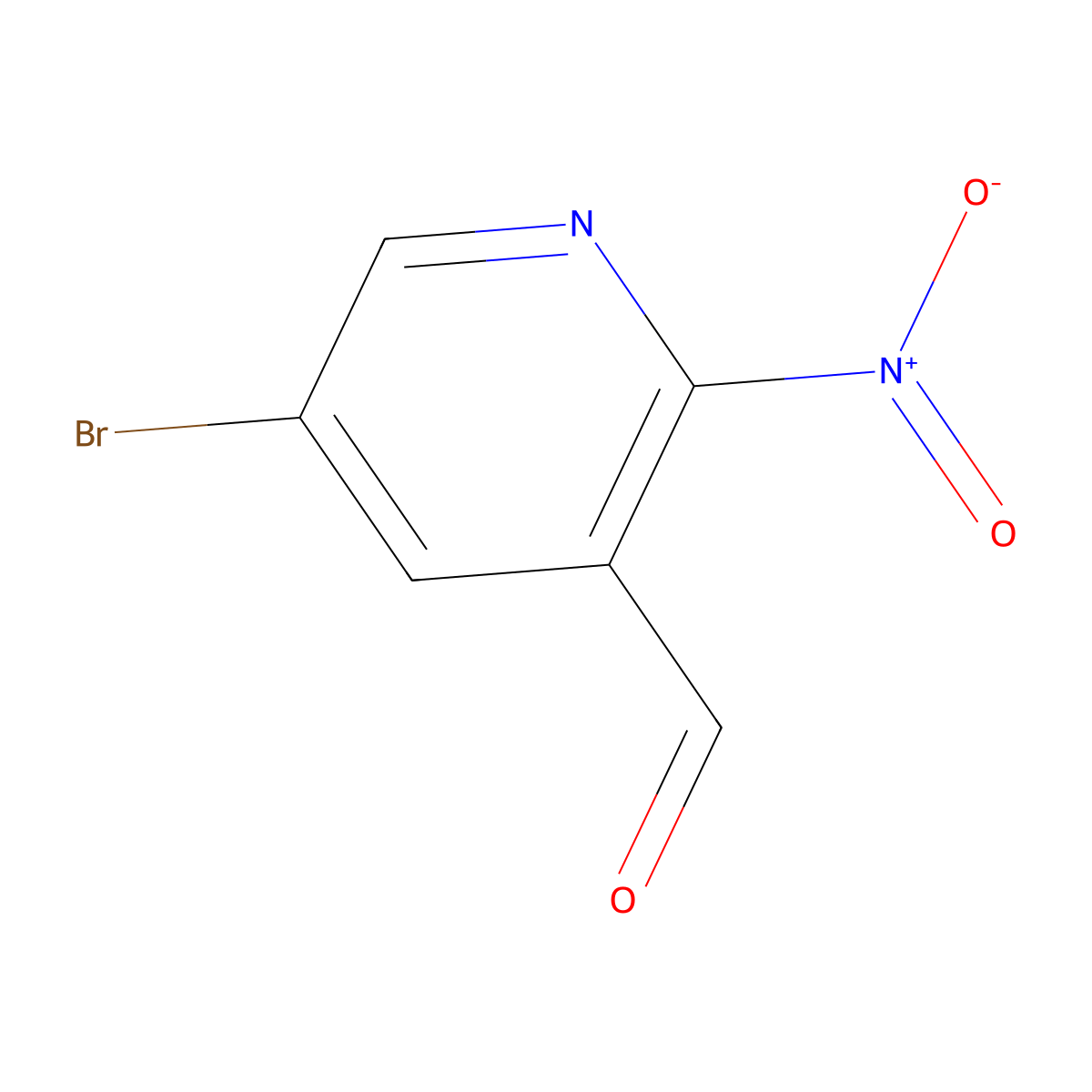 5-Bromo-2-nitronicotinaldehyde molecular structure, CAS 1289056-17-2