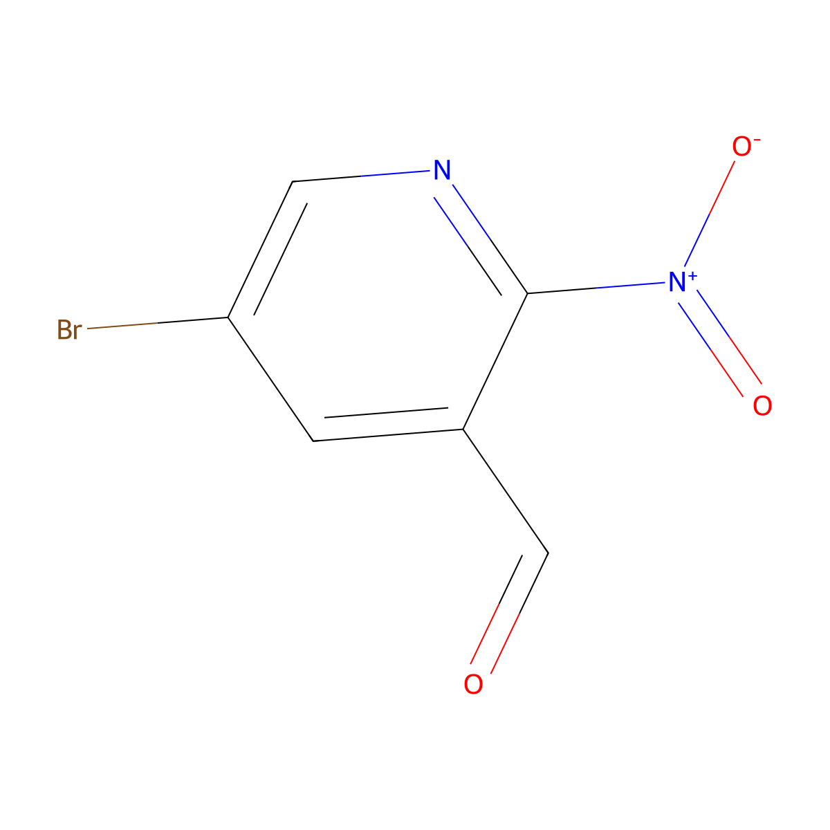 5-Bromo-2-nitronicotinaldehyde molecular structure, CAS 1289056-17-2