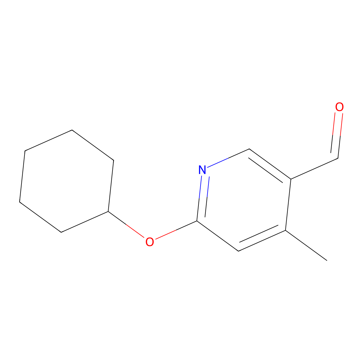 6-(Cyclohexyloxy)-4-methylnicotinaldehyde molecular structure, CAS 1289056-55-8