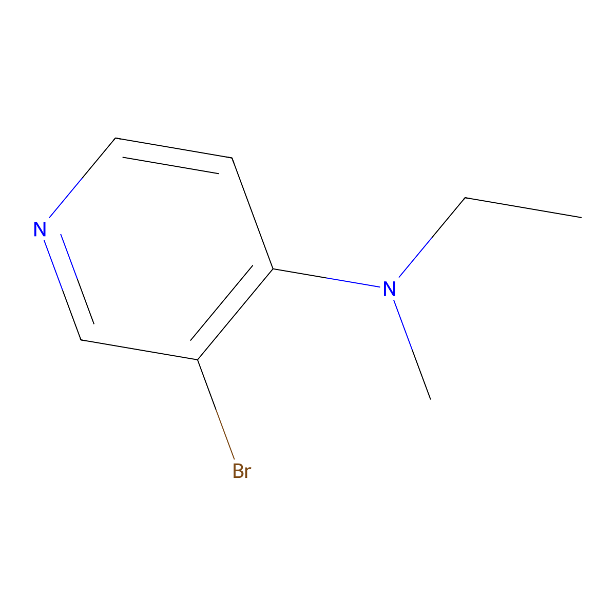 3-Bromo-4-(methylethylamino)pyridine molecular structure, CAS 1289057-51-7