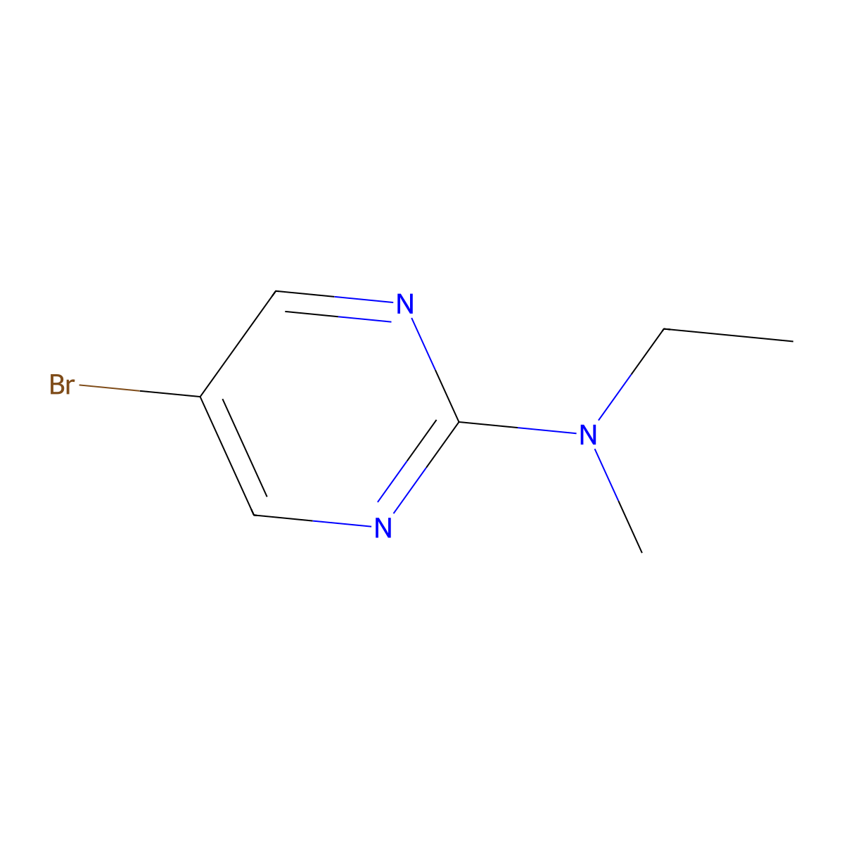 5-Bromo-2-(methylethylamino)pyrimidine molecular structure, CAS 1289057-67-5