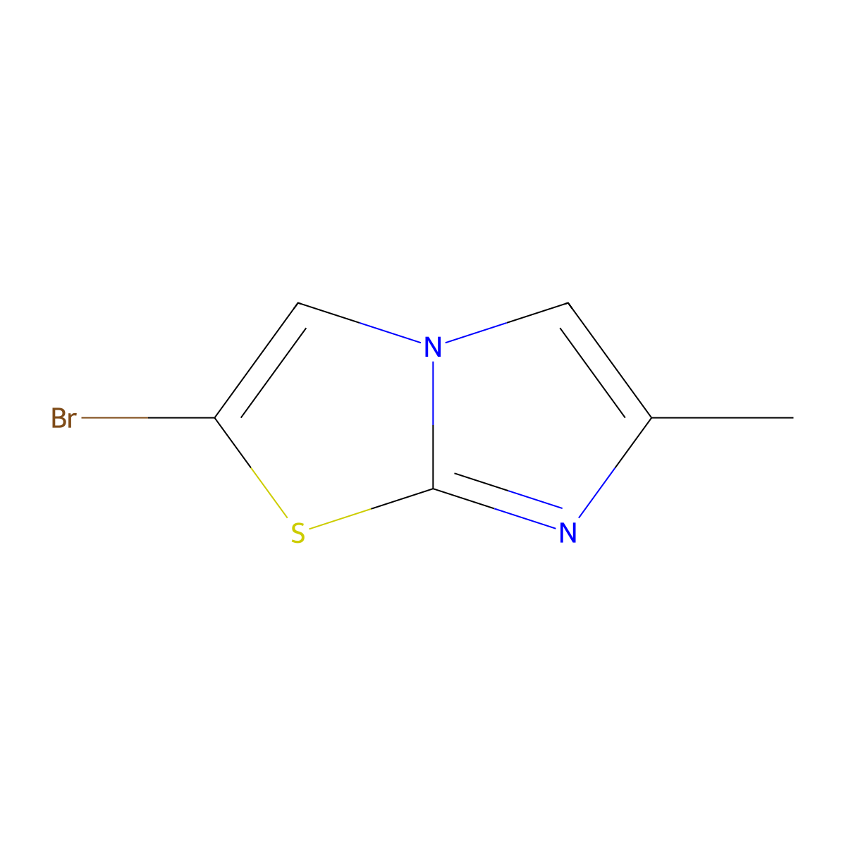 2-Bromo-6-methylimidazo[2,1-b][1,3]thiazole molecular structure, CAS 1289058-10-1