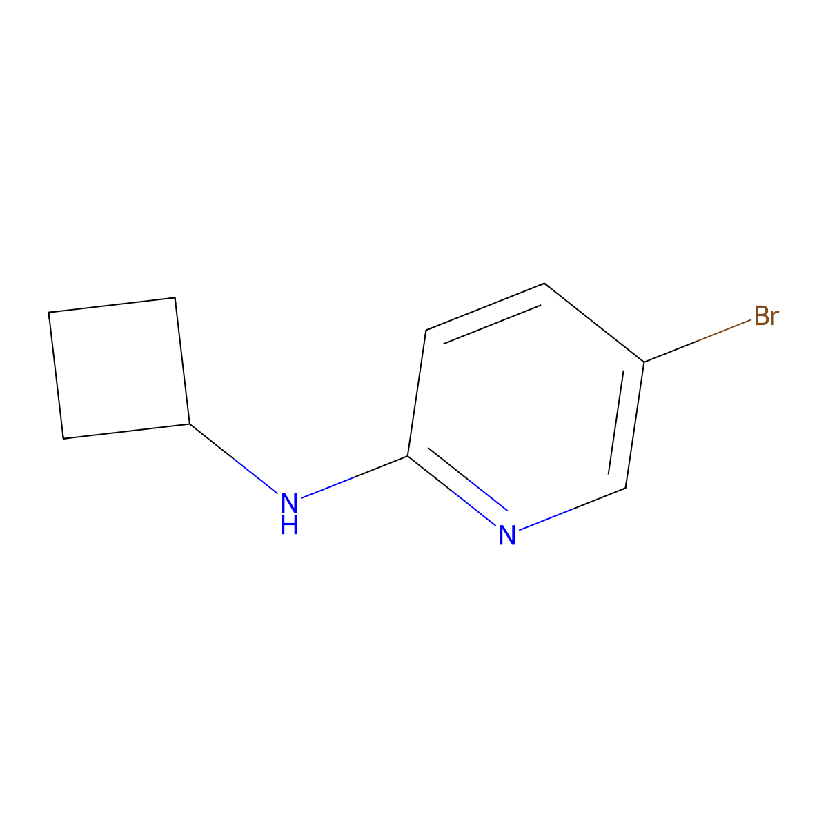 5-bromo-N-cyclobutylpyridin-2-amine molecular structure, CAS 1289058-28-1