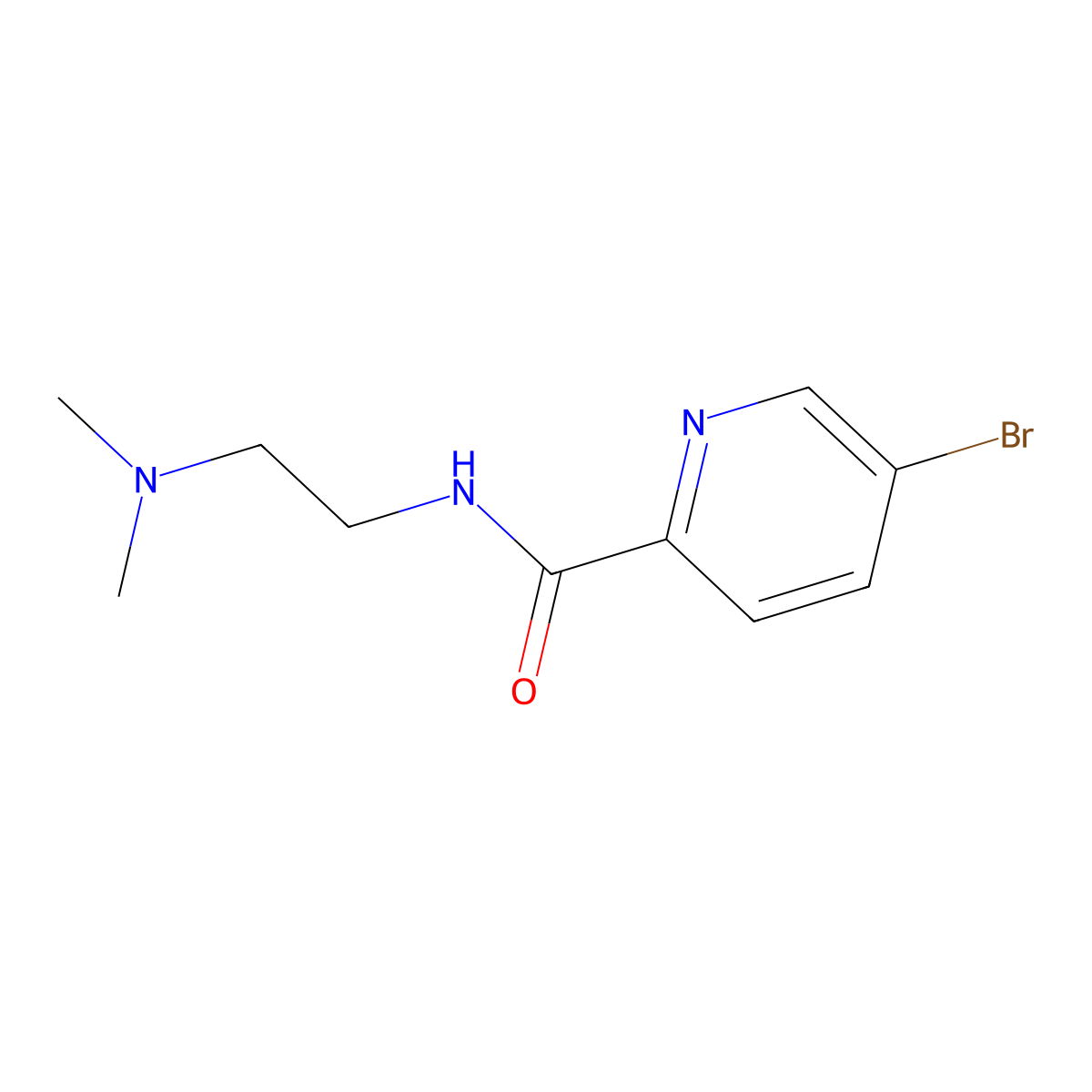 5-Bromo-N-(2-(dimethylamino)ethyl)picolinamide molecular structure, CAS 1289059-58-0