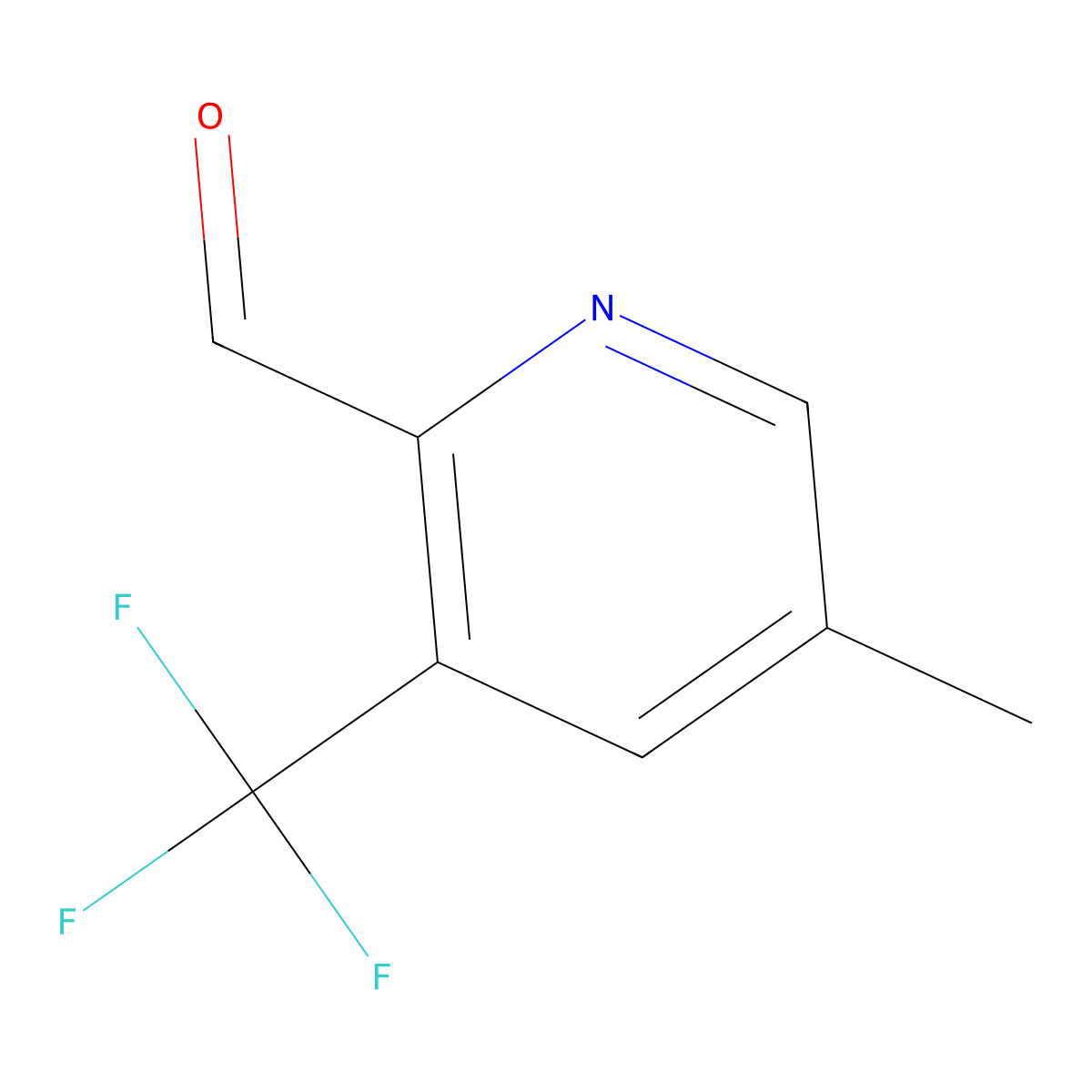 5-Methyl-3-(trifluoromethyl)picolinaldehyde molecular structure, CAS 1289060-42-9