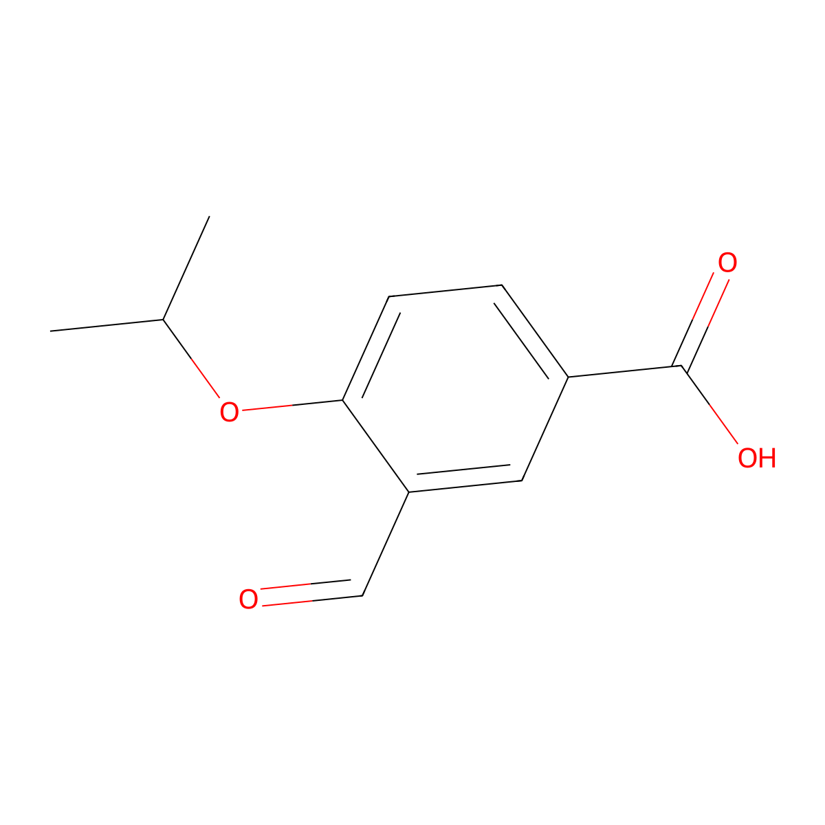 3-Formyl-4-(propan-2-yloxy)benzoic acid molecular structure, CAS 1289061-37-5