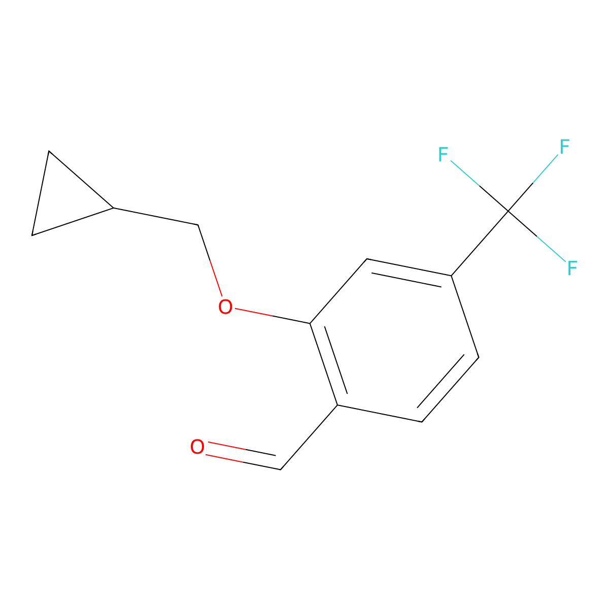 2-(Cyclopropylmethoxy)-4-(trifluoromethyl)benzaldehyde molecular structure, CAS 1289062-17-4