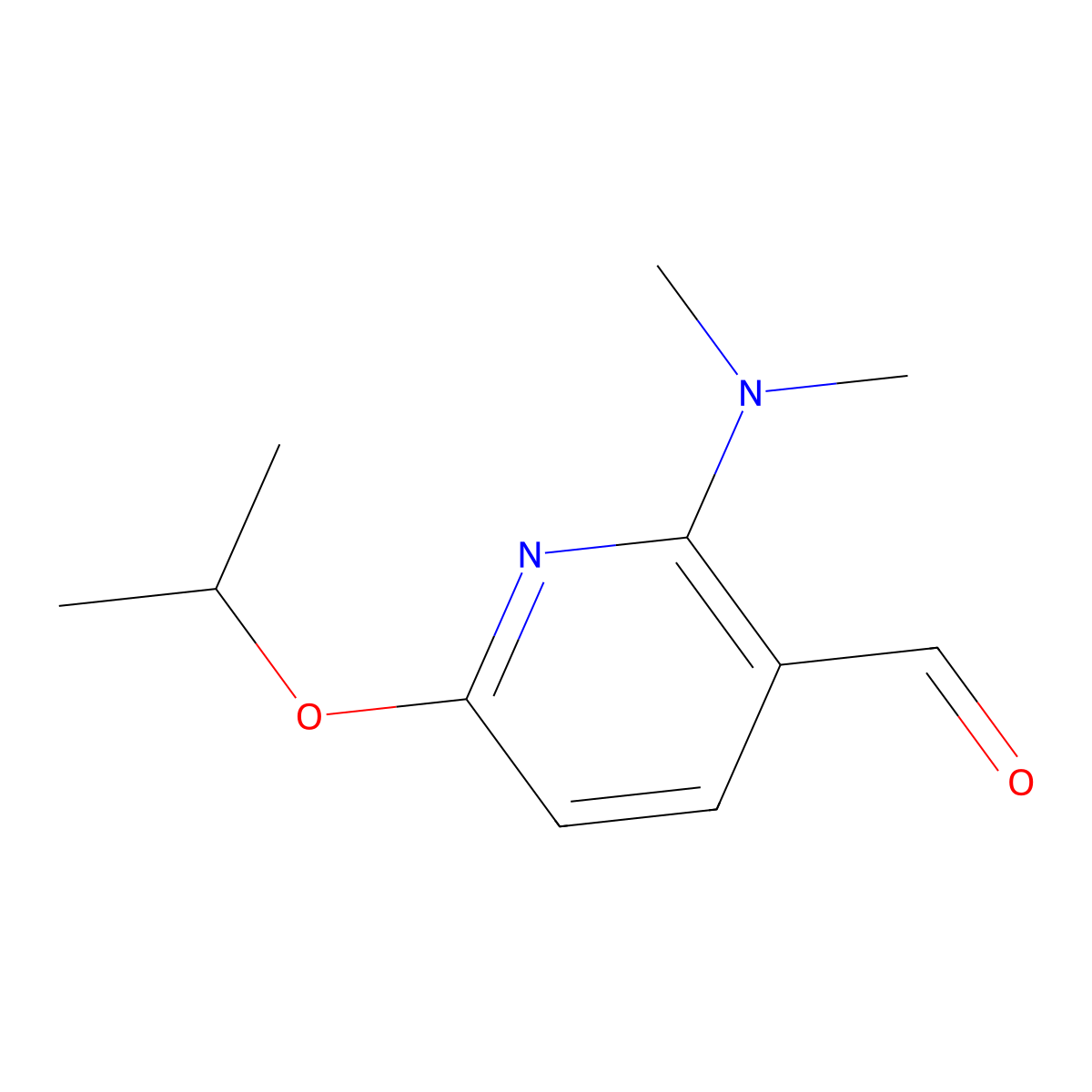 2-(Dimethylamino)-6-(propan-2-yloxy)pyridine-3-carbaldehyde molecular structure, CAS 1289063-02-0