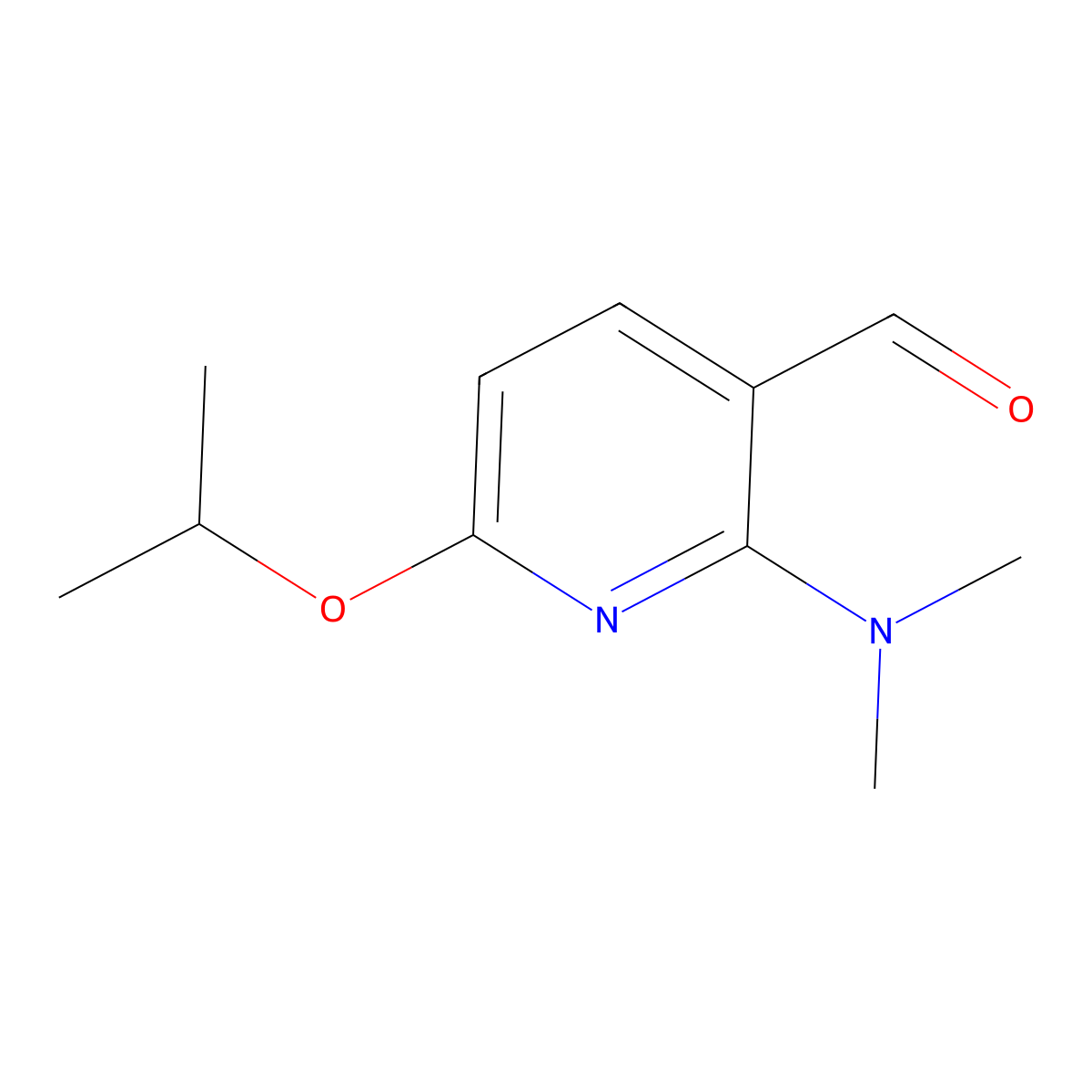 2-(Dimethylamino)-6-(propan-2-yloxy)pyridine-3-carbaldehyde molecular structure, CAS 1289063-02-0