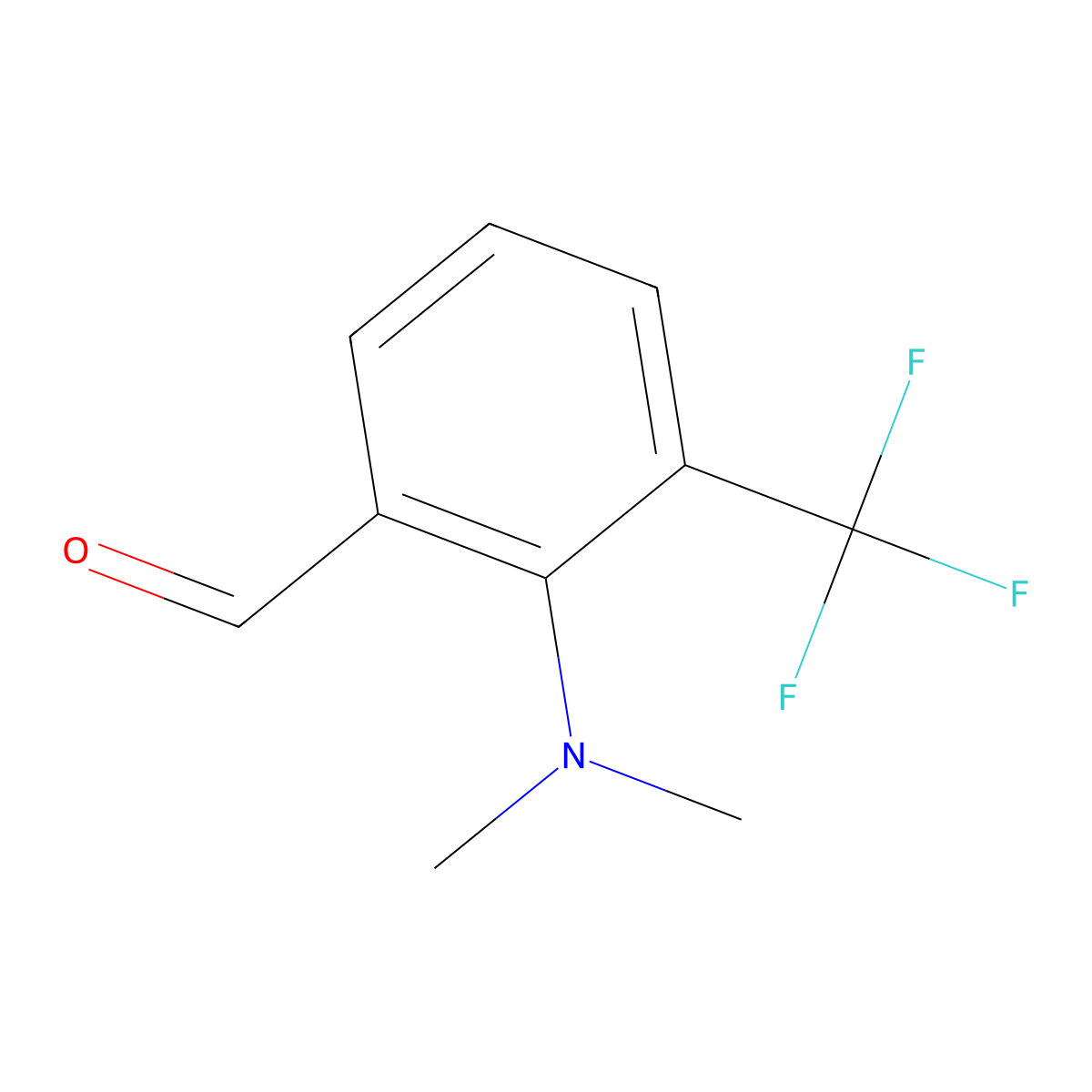2-(Dimethylamino)-3-(trifluoromethyl)benzaldehyde molecular structure, CAS 1289063-05-3