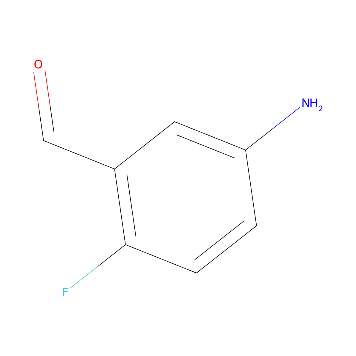 5-Amino-2-fluorobenzaldehyde molecular structure, CAS 1289063-23-5
