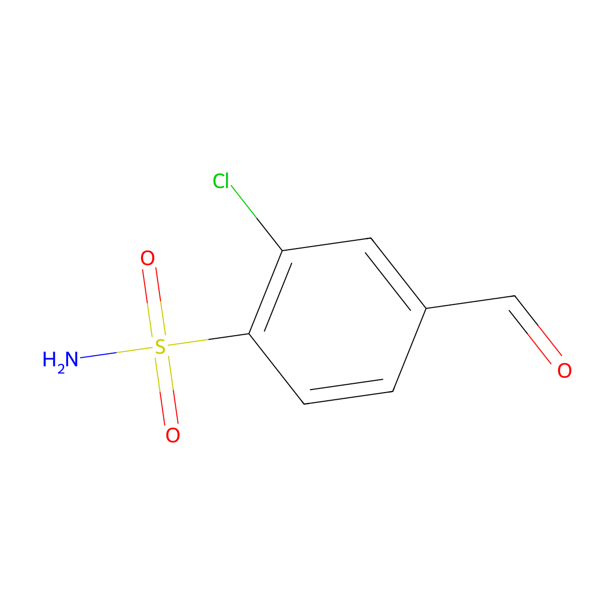 2-Chloro-4-formylbenzene-1-sulfonamide molecular structure, CAS 1289063-37-1