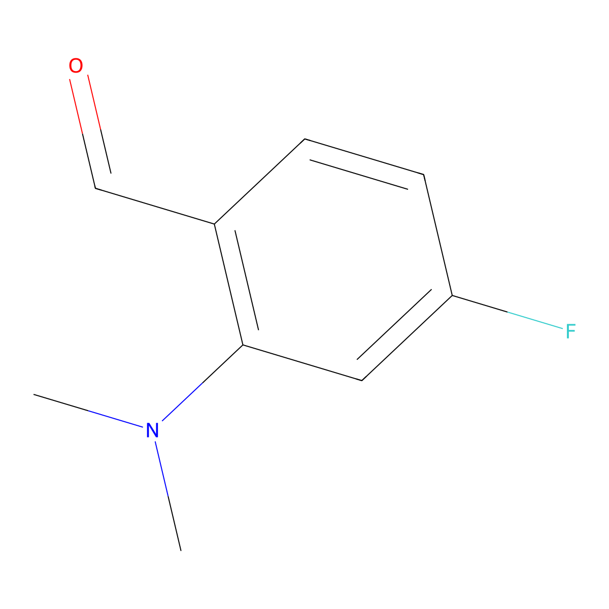 2-(Dimethylamino)-4-fluorobenzaldehyde molecular structure, CAS 1289063-55-3