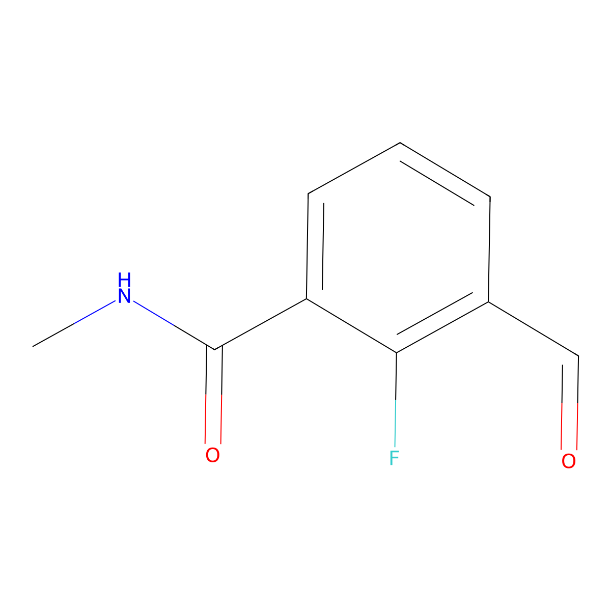 2-fluoro-3-formyl-N-methylbenzamide molecular structure, CAS 1289063-85-9