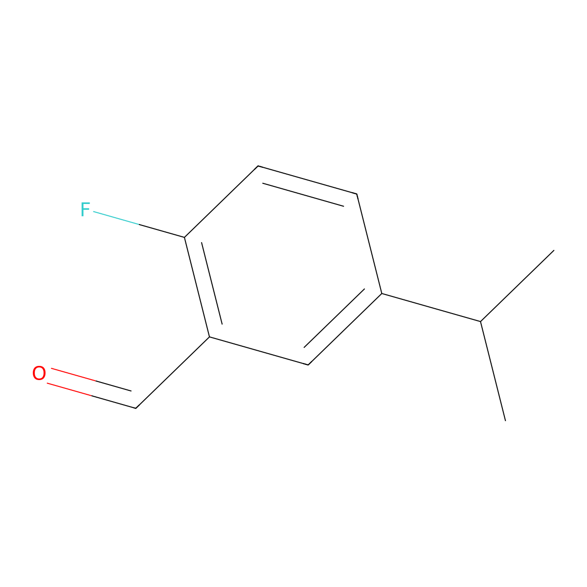2-Fluoro-5-(propan-2-yl)benzaldehyde molecular structure, CAS 1289064-17-0