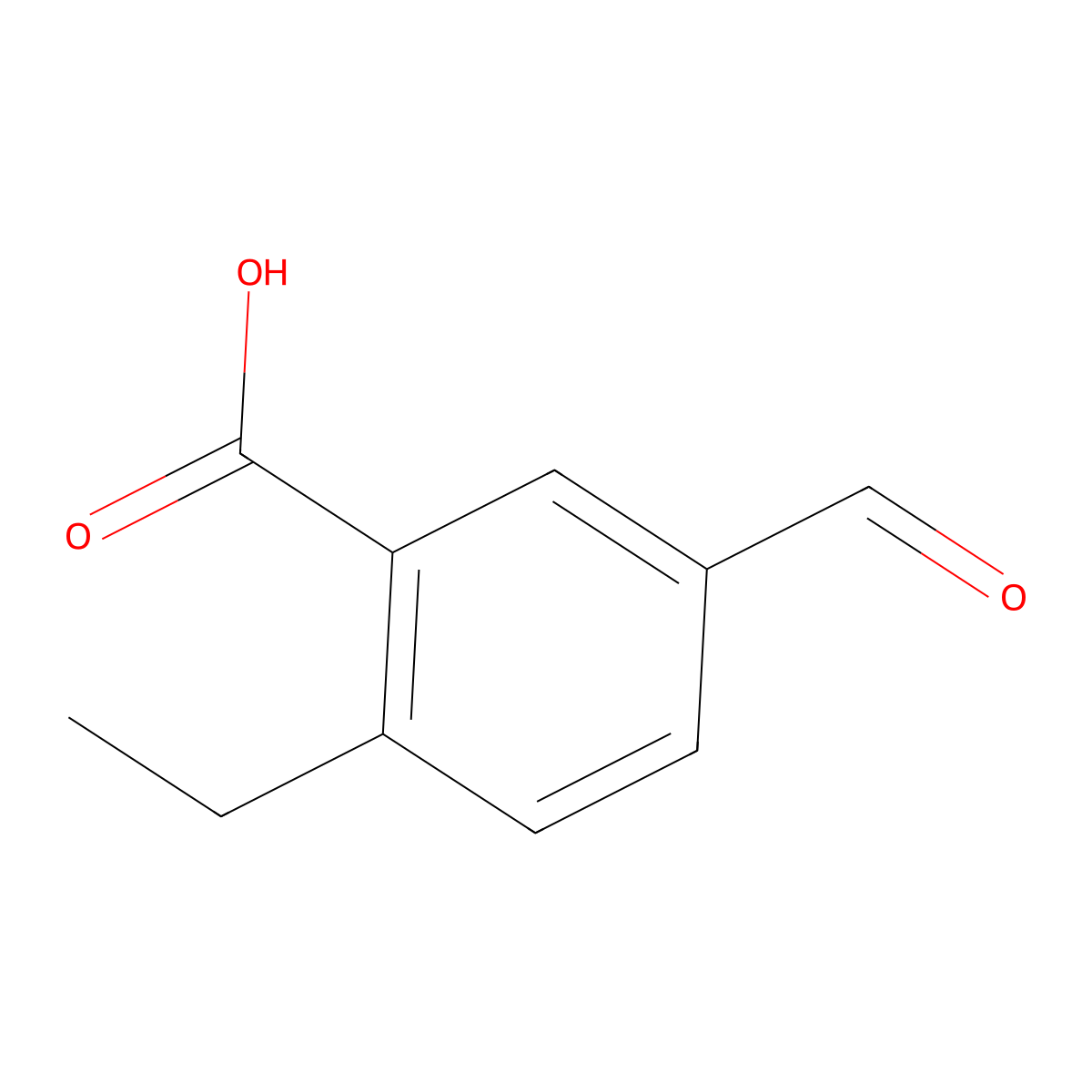 2-Ethyl-5-formylbenzoic acid molecular structure, CAS 1289064-41-0