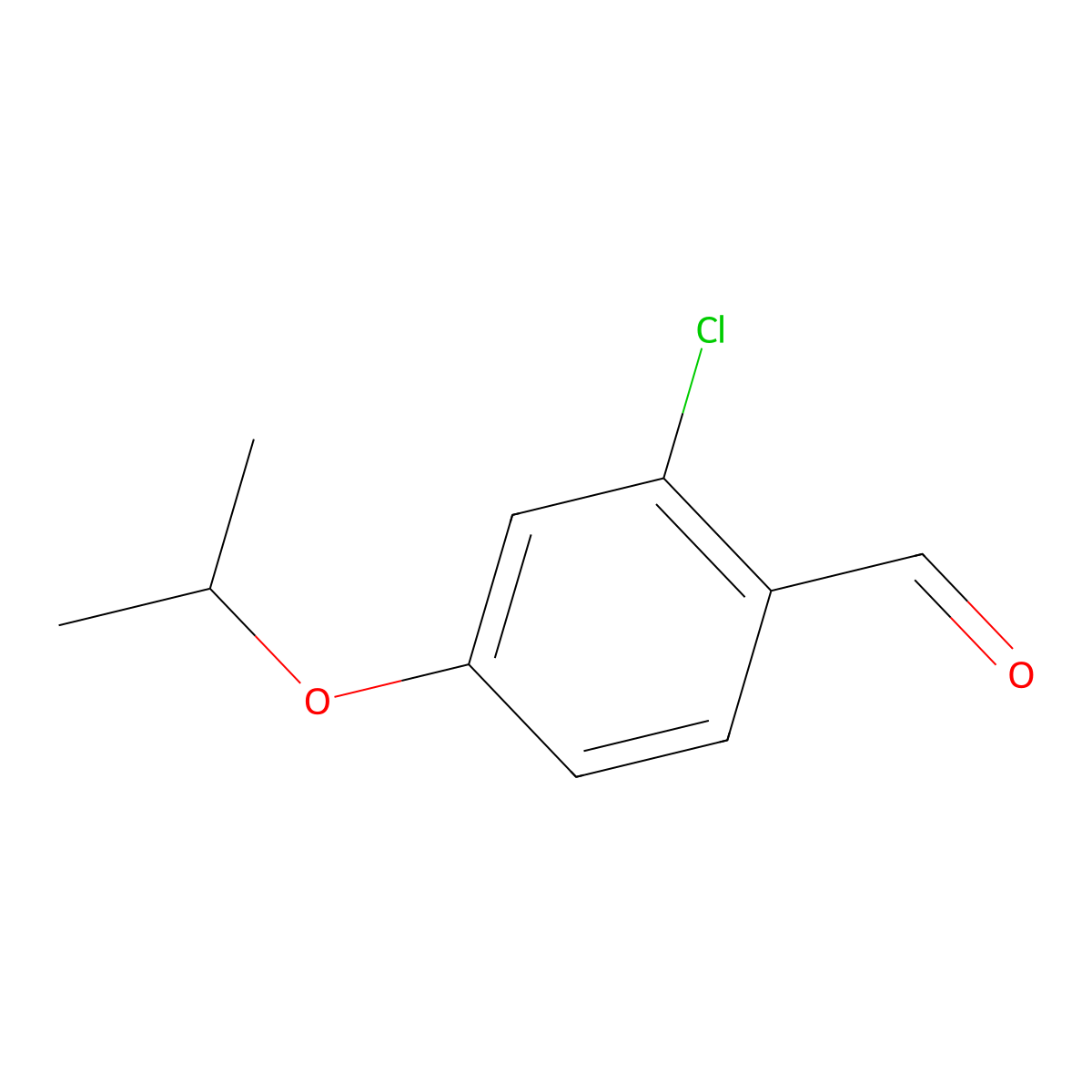 2-Chloro-4-(propan-2-yloxy)benzaldehyde molecular structure, CAS 1289064-60-3