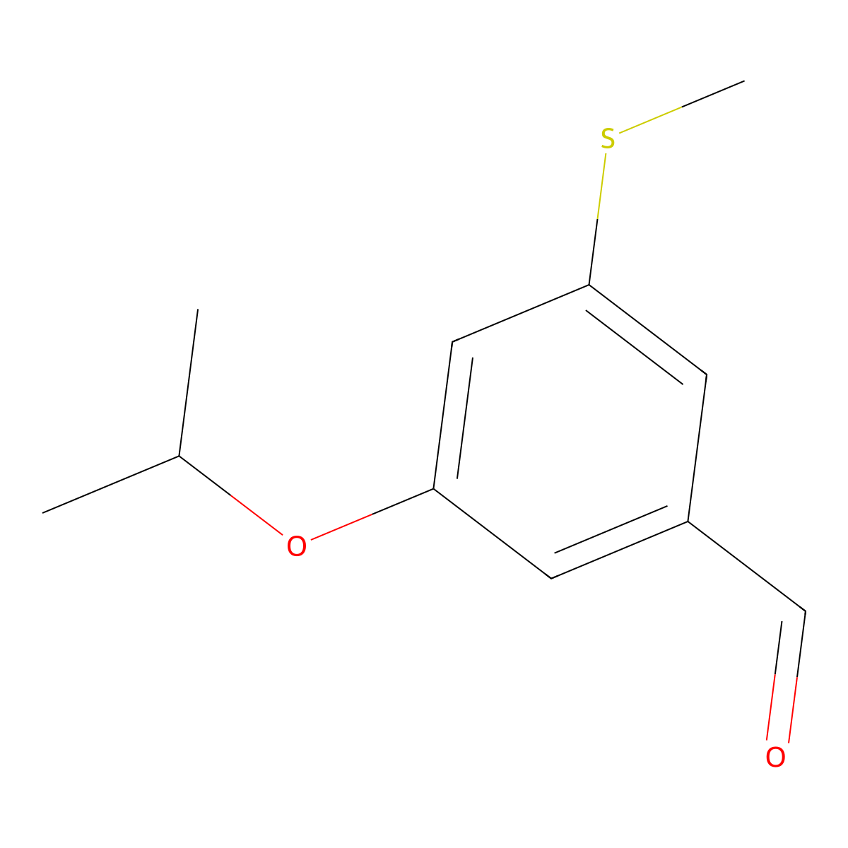 3-Isopropoxy-5-(methylthio)benzaldehyde molecular structure, CAS 1289065-78-6