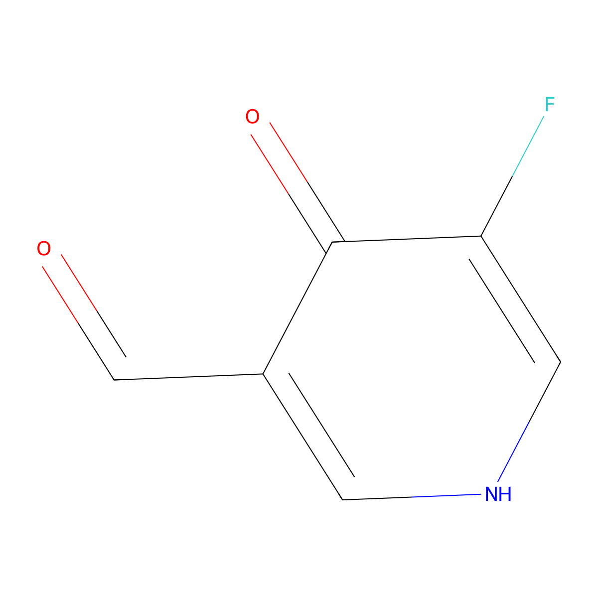 5-Fluoro-4-hydroxynicotinaldehyde molecular structure, CAS 1289068-72-9