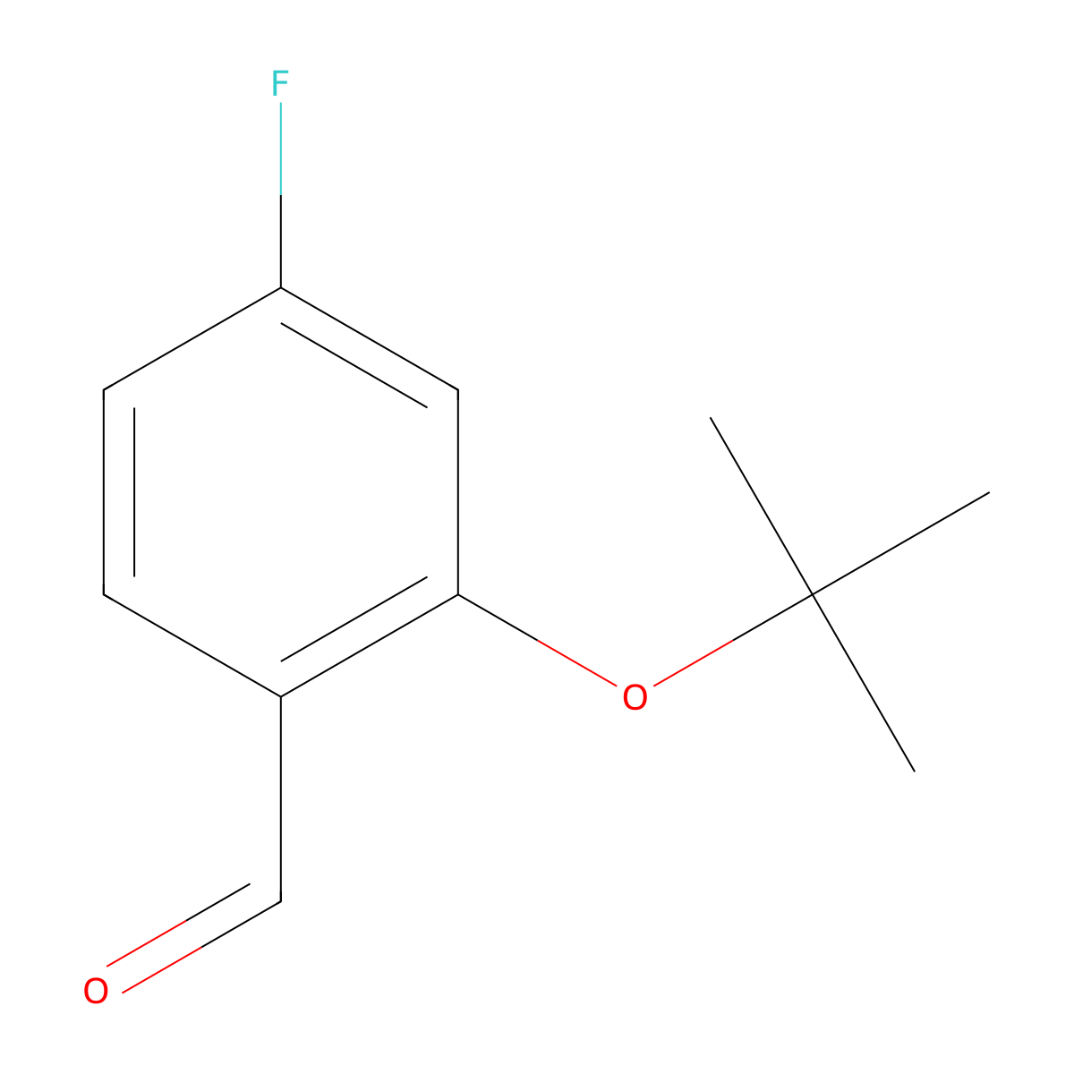 2-tert-Butoxy-4-fluorobenzaldehyde molecular structure, CAS 1289069-65-3