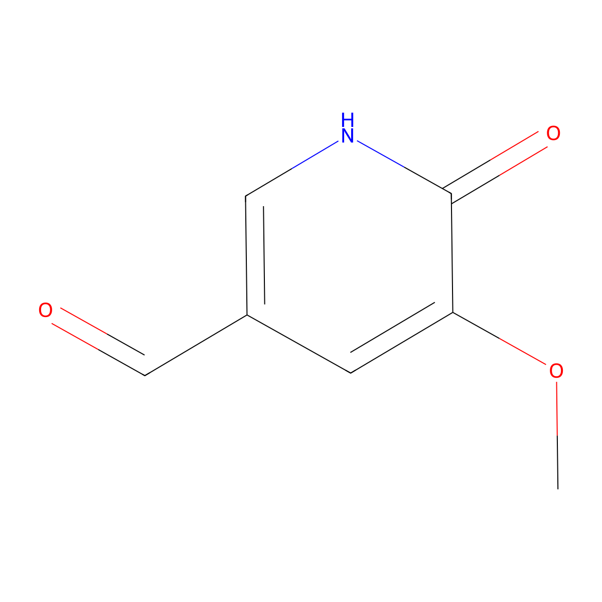 6-Hydroxy-5-methoxypyridine-3-carbaldehyde molecular structure, CAS 1289071-91-5