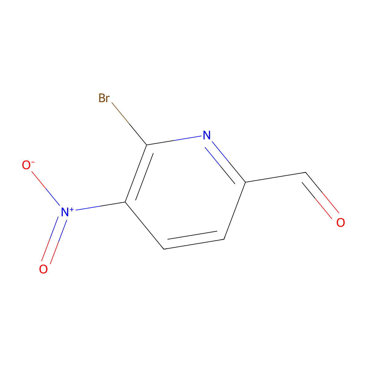 6-Bromo-5-nitropyridine-2-carbaldehyde molecular structure, CAS 1289074-54-9