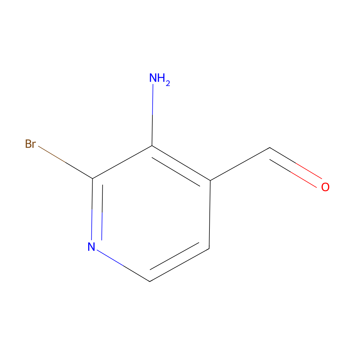 3-Amino-2-bromopyridine-4-carbaldehyde molecular structure, CAS 1289074-55-0