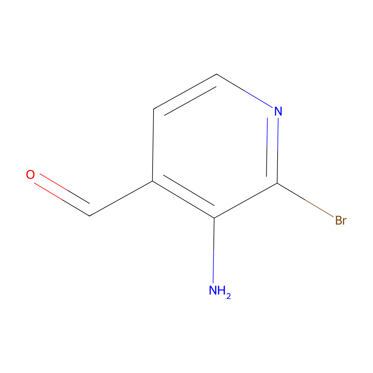 3-Amino-2-bromopyridine-4-carbaldehyde molecular structure, CAS 1289074-55-0