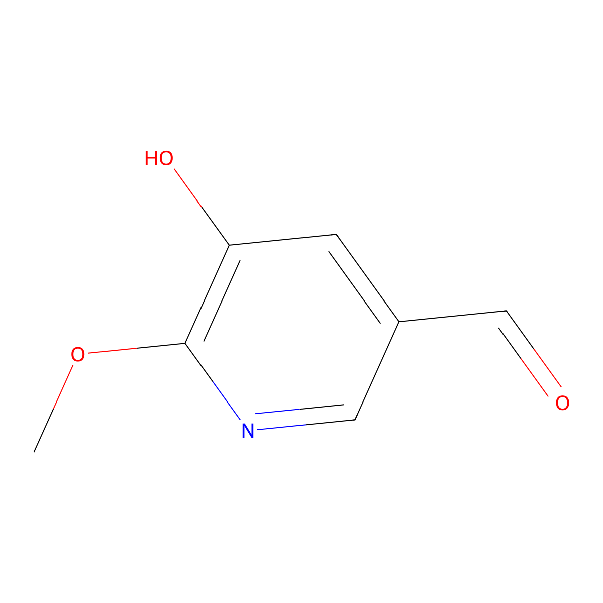 5-Hydroxy-6-methoxypyridine-3-carbaldehyde molecular structure, CAS 1289074-91-4