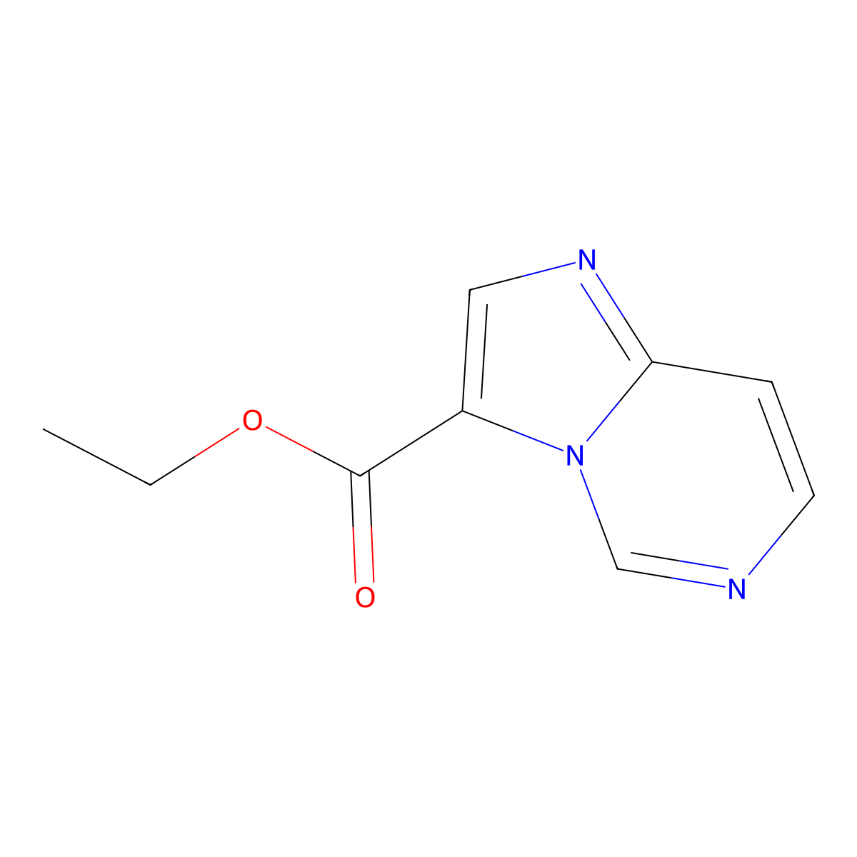 Ethyl imidazo[1,2-c]pyrimidine-3-carboxylate molecular structure, CAS 1289075-53-1