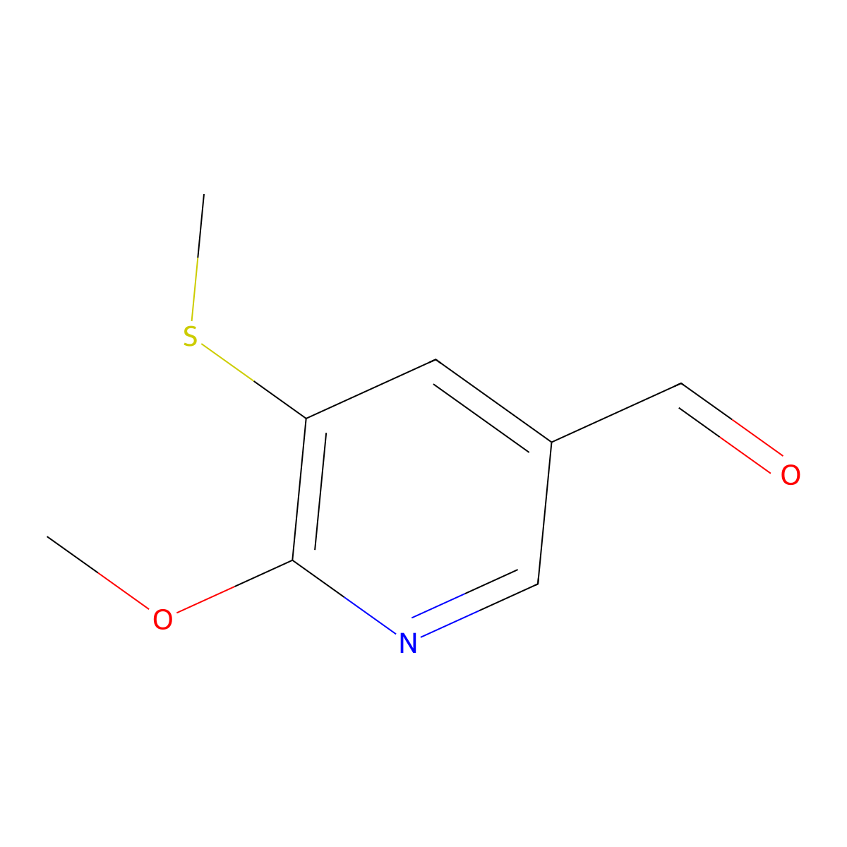 6-Methoxy-5-(methylthio)nicotinaldehyde molecular structure, CAS 1289076-28-3