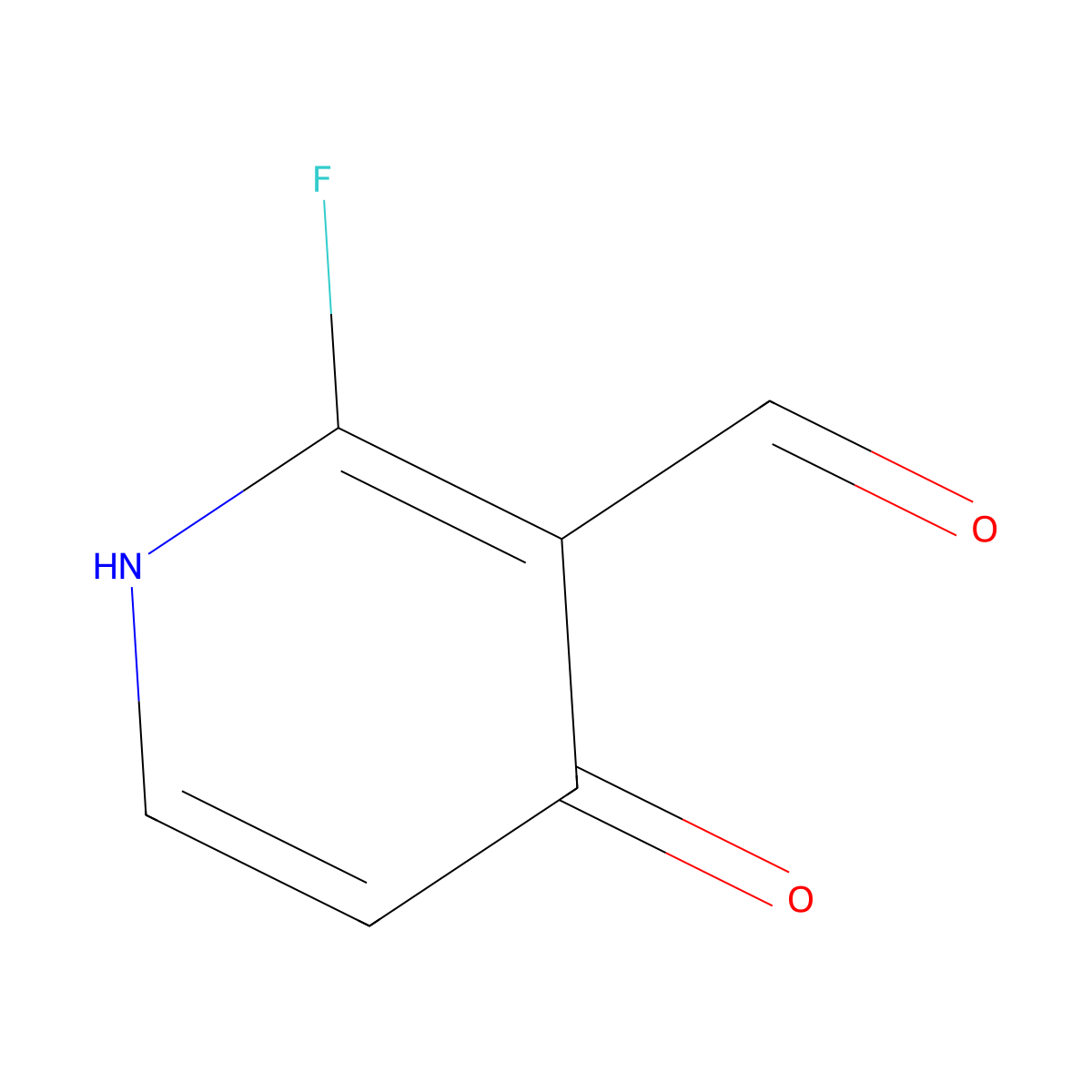 2-Fluoro-4-hydroxynicotinaldehyde molecular structure, CAS 1289076-62-5