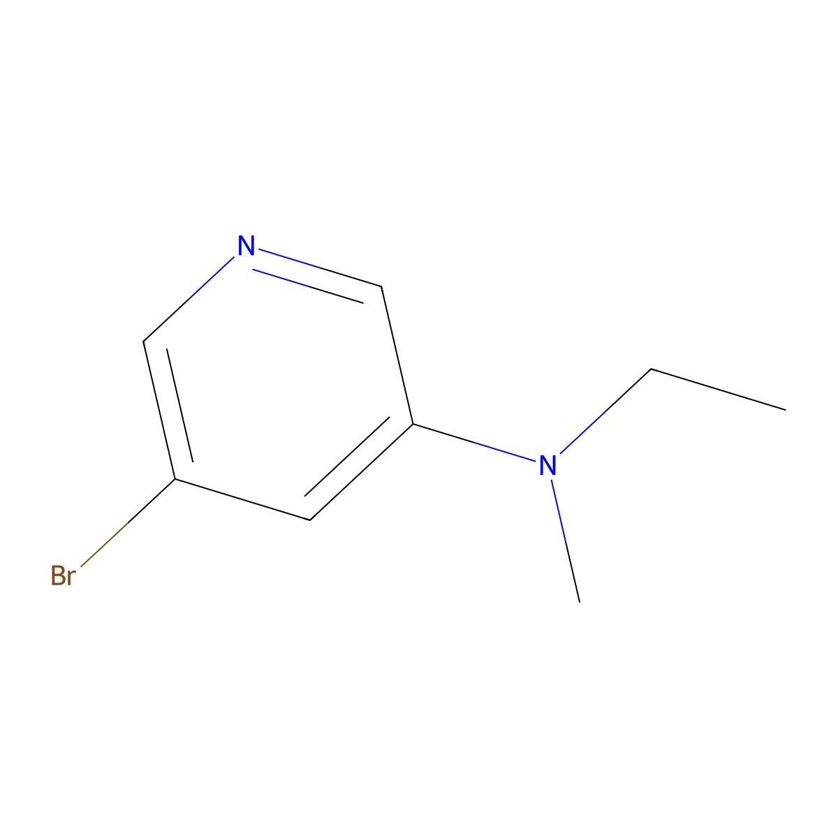 3-Bromo-5-(methylethylamino)pyridine molecular structure, CAS 1289078-43-8
