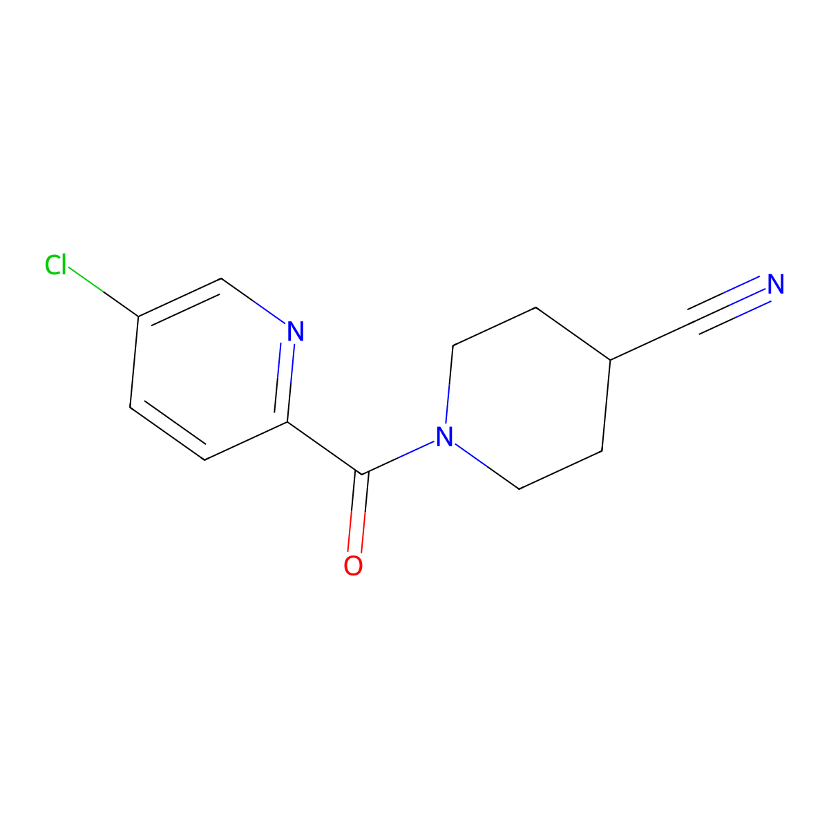 1-(5-Chloropicolinoyl)piperidine-4-carbonitrile molecular structure, CAS 1289078-53-0